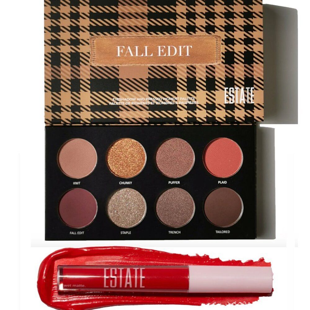 NIB Eyeshadow Palette & Liquid Lipstick Makeup Bundle - Estate Cosmetics